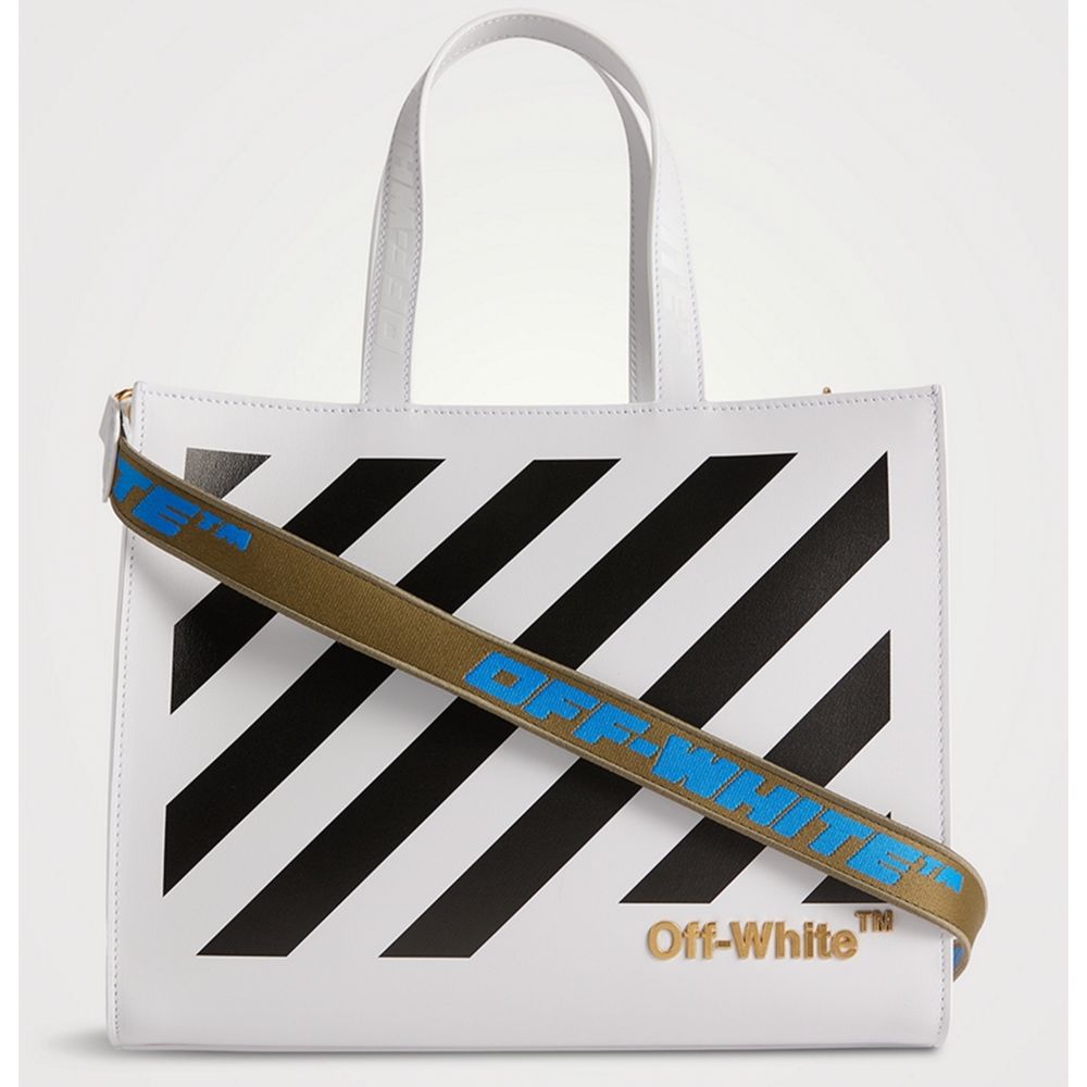 Off-White White Leather Crossbody Bag | Fashionsarah.com