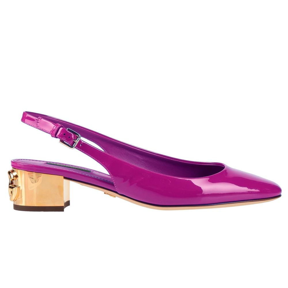 Fashionsarah.com Fashionsarah.com Dolce & Gabbana Purple Leather Di Calfskin Pump