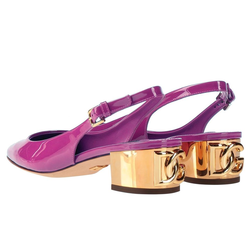 Fashionsarah.com Fashionsarah.com Dolce & Gabbana Purple Leather Di Calfskin Pump