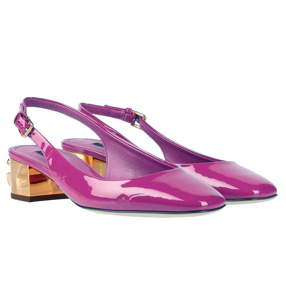 Fashionsarah.com Fashionsarah.com Dolce & Gabbana Purple Leather Di Calfskin Pump