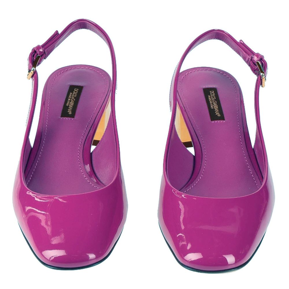 Fashionsarah.com Fashionsarah.com Dolce & Gabbana Purple Leather Di Calfskin Pump