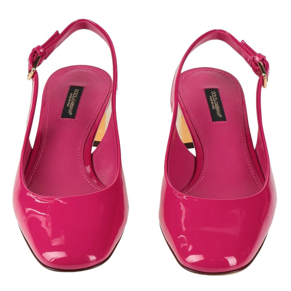 Fashionsarah.com Fashionsarah.com Dolce & Gabbana Fuchsia Leather Di Calfskin Pump