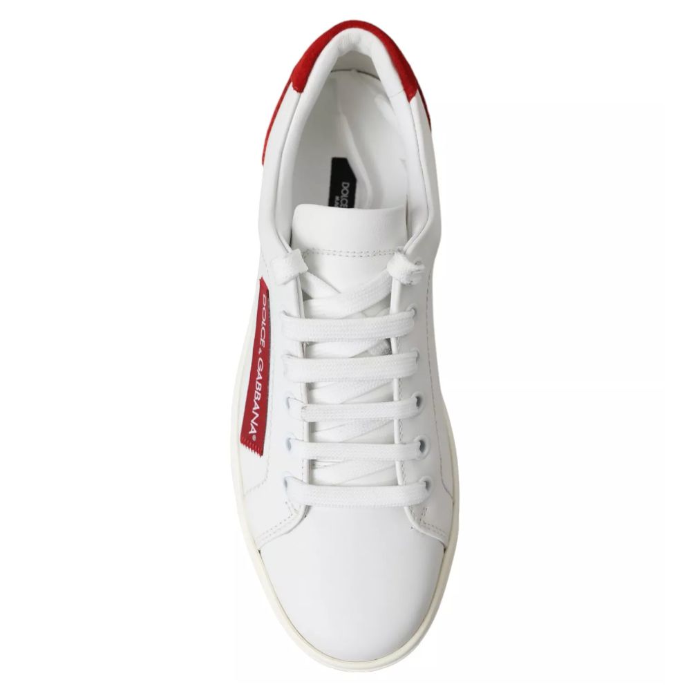 Fashionsarah.com Fashionsarah.com Dolce & Gabbana White Leather Di Calfskin Sneaker