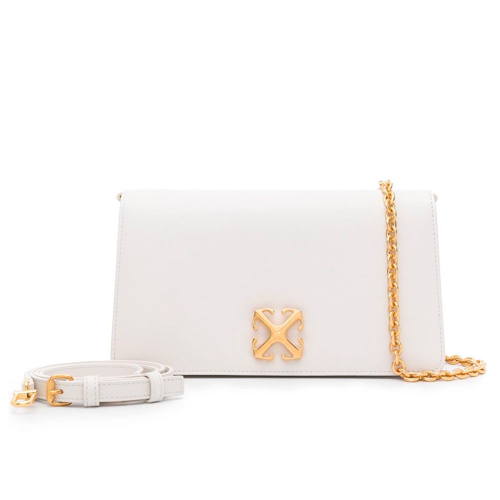 Fashionsarah.com Fashionsarah.com Off-White White Leather Crossbody Bag