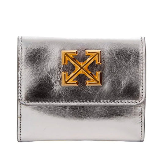 Fashionsarah.com Fashionsarah.com Off-White Silver Leather Wallet