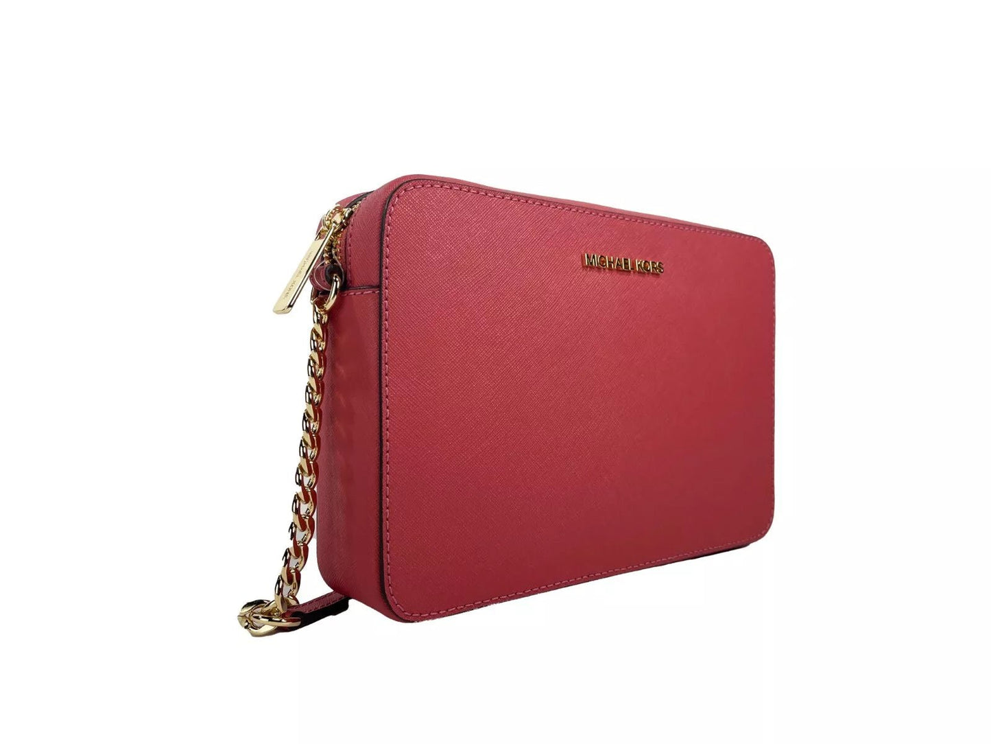 Fashionsarah.com Fashionsarah.com Michael Kors Jet Set Large East West Leather Crossbody Bag Light Berry Sorbet