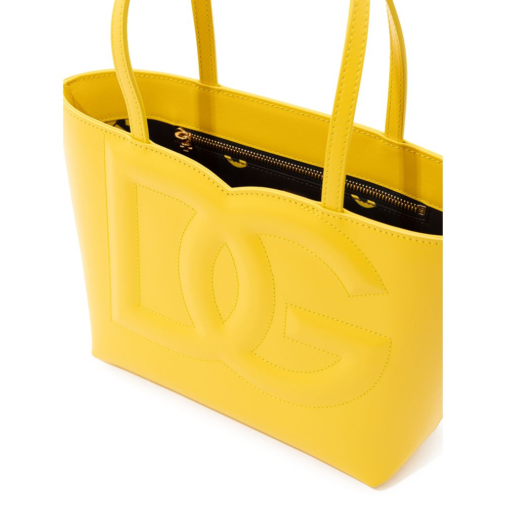 Fashionsarah.com Fashionsarah.com Dolce & Gabbana Yellow Leather Handbag