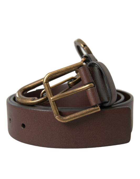 Dolce & Gabbana Elegant Calf Leather Belt with Metal Buckle Closure | Fashionsarah.com