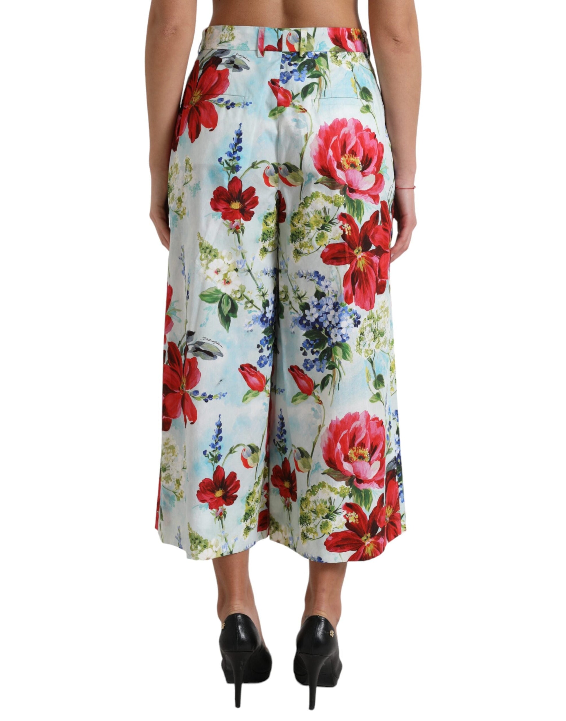 Fashionsarah.com Fashionsarah.com Dolce & Gabbana Floral High Waist Wide Leg Pants