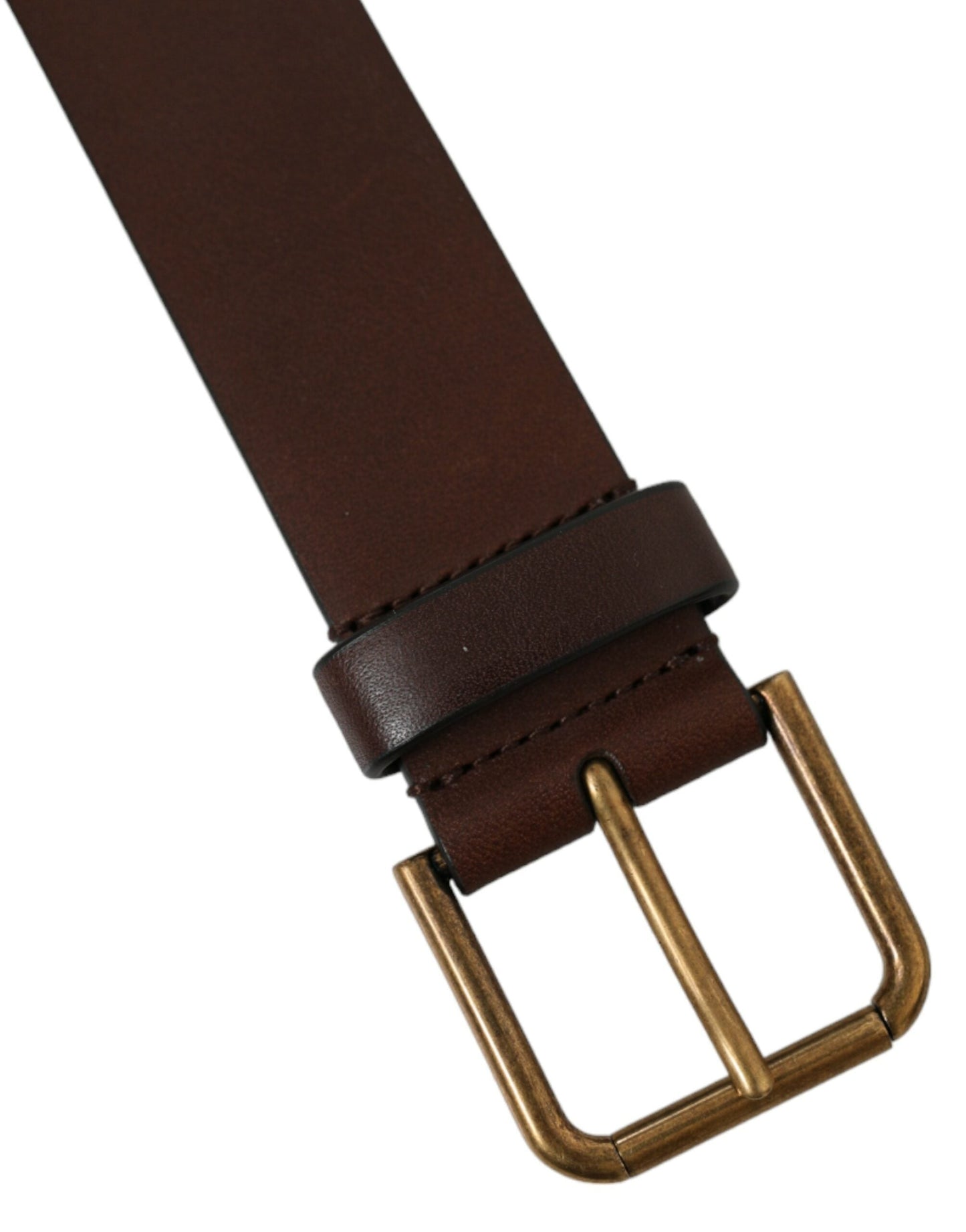 Dolce & Gabbana Elegant Brown Calf Leather Belt - Timeless Accessory | Fashionsarah.com