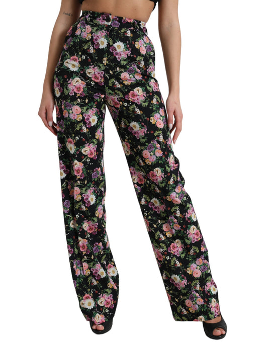 Fashionsarah.com Fashionsarah.com Dolce & Gabbana Floral High Waist Wide Leg Pants