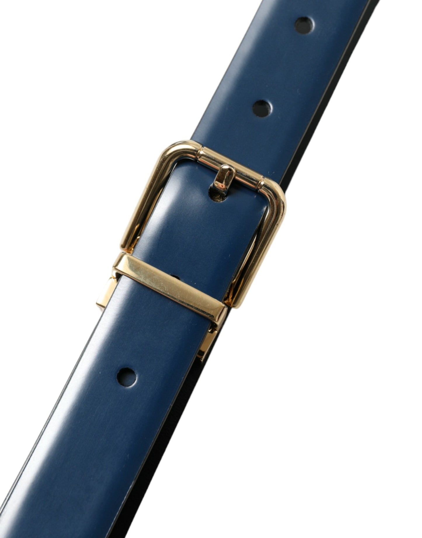 Dolce & Gabbana Elegant Blue Calf Leather Belt | Fashionsarah.com
