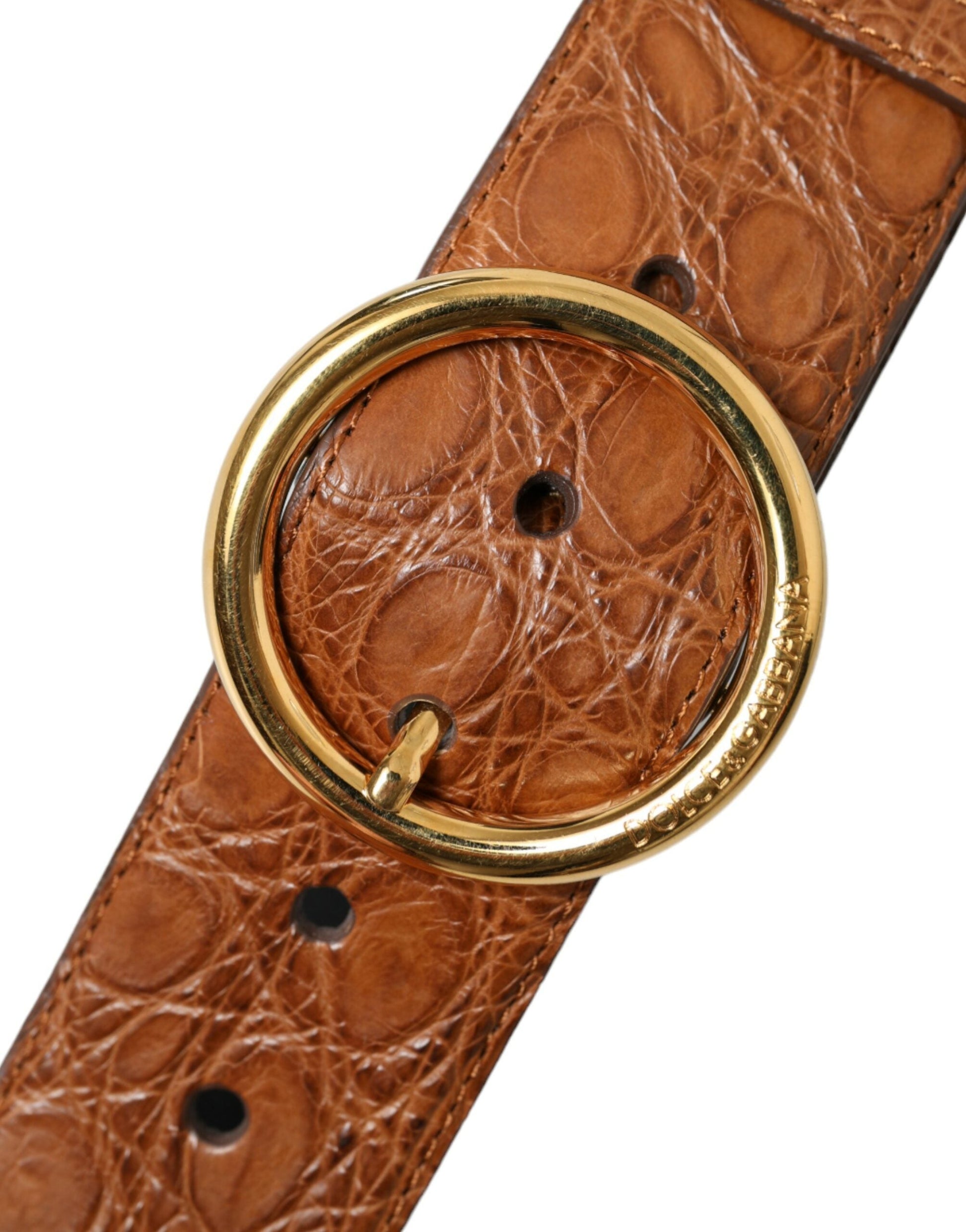 Dolce & Gabbana Elegant Exotic Leather Belt - Rich Brown | Fashionsarah.com