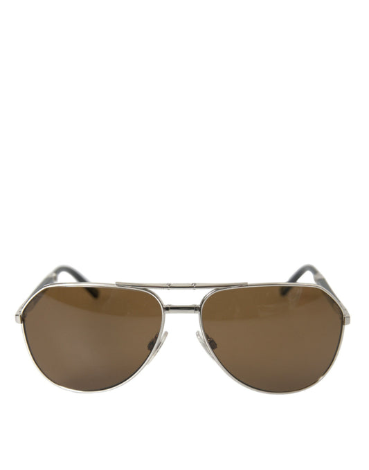 Dolce & Gabbana Sleek Silver Metal Sunglasses for Men | Fashionsarah.com