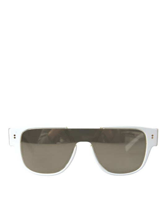 Fashionsarah.com Fashionsarah.com Dolce & Gabbana Chic White Acetate Designer Sunglasses