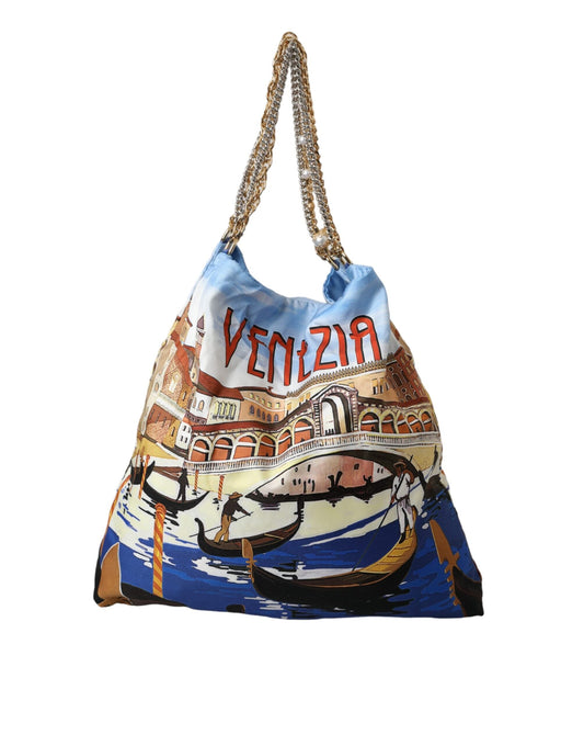 Dolce & Gabbana Multicolor Venezia Canvas Women Shopping Tote Bag | Fashionsarah.com