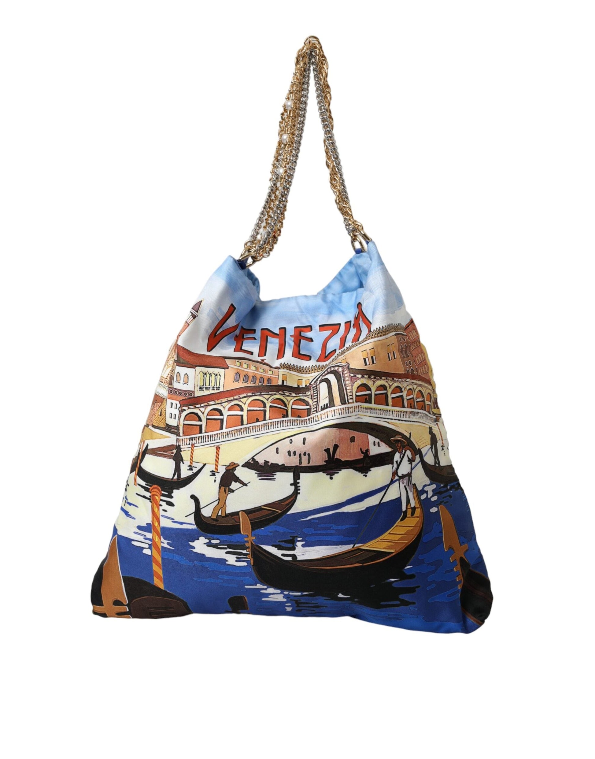 Dolce & Gabbana Multicolor Venezia Canvas Women Shopping Tote Bag | Fashionsarah.com