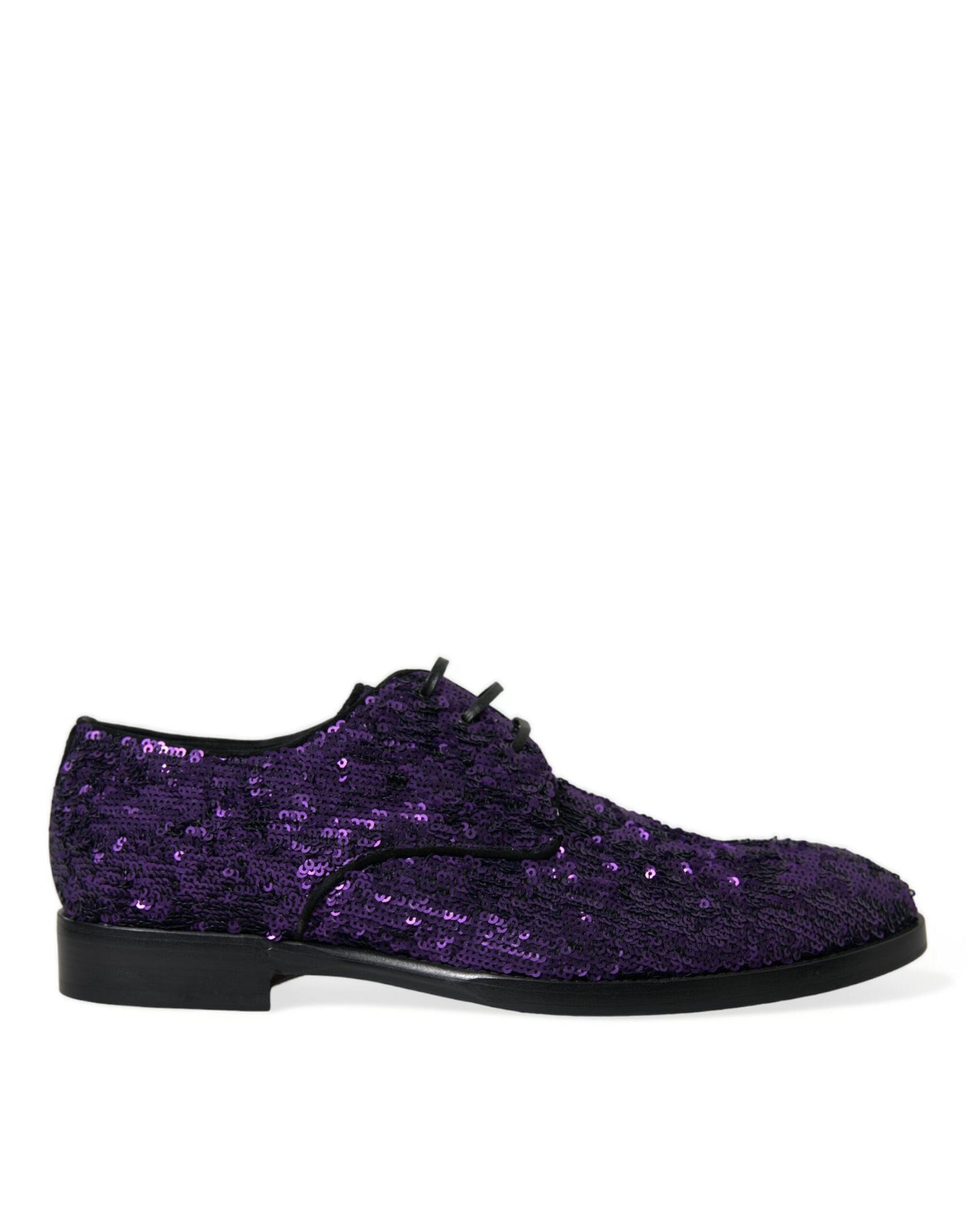 Dolce & Gabbana Purple Sequined Lace Up Oxford Dress Shoes | Fashionsarah.com