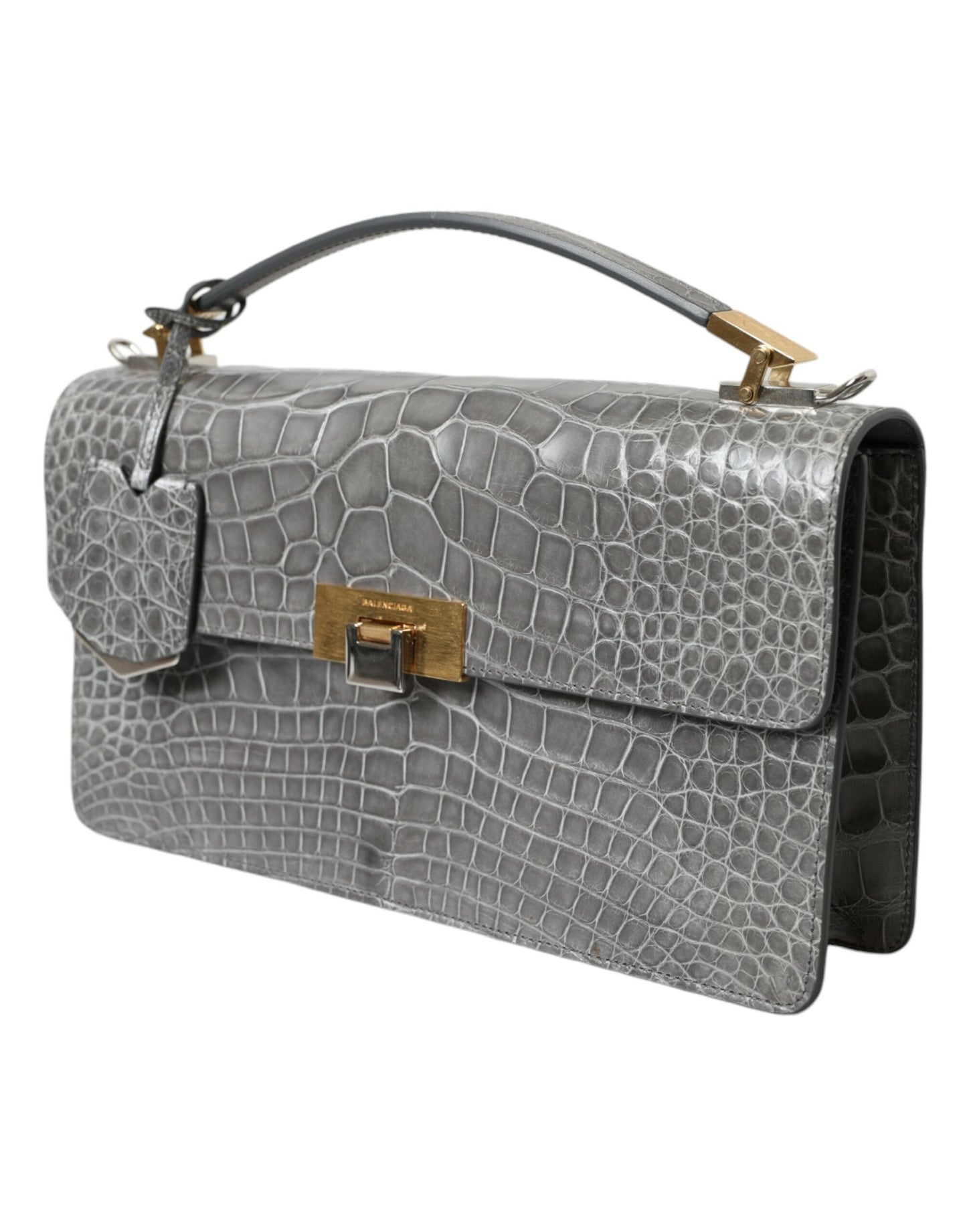 Balenciaga Alligator Leather Medium Shoulder Bag | Fashionsarah.com