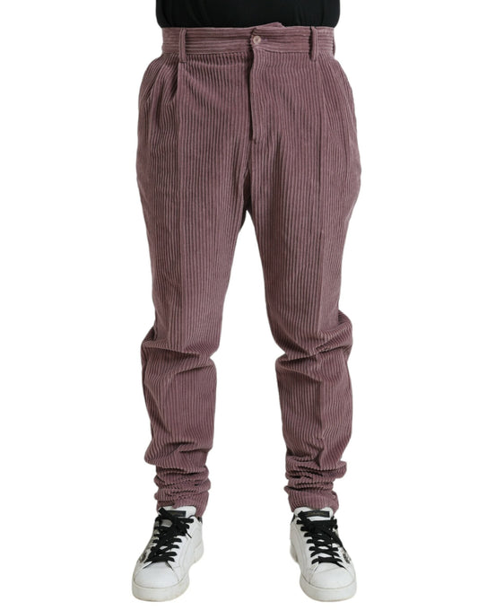 Fashionsarah.com Fashionsarah.com Dolce & Gabbana Purple Corduroy Cotton Stretch Skinny Pants