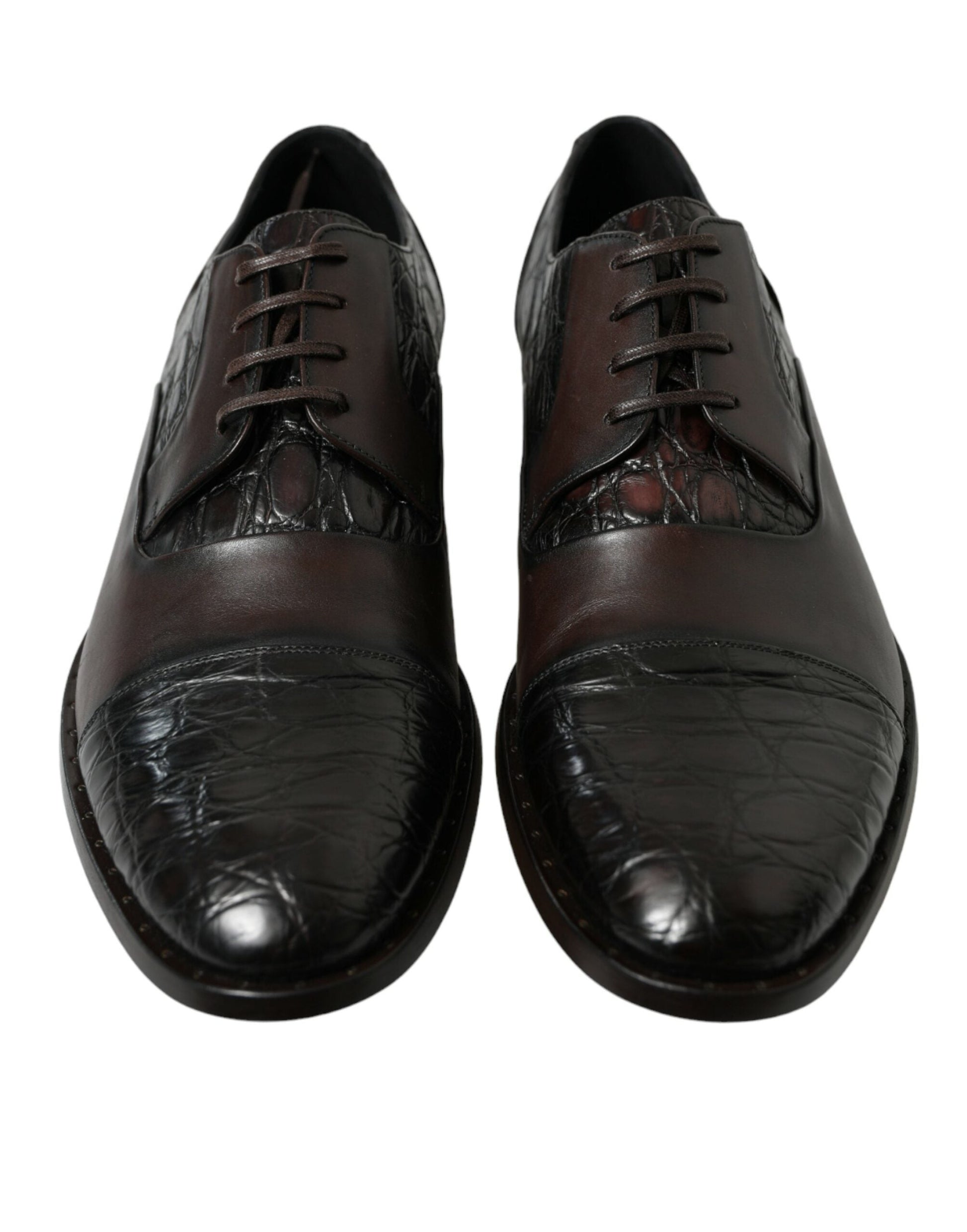Fashionsarah.com Fashionsarah.com Dolce & Gabbana Brown Exotic Leather Formal Men Dress Shoes