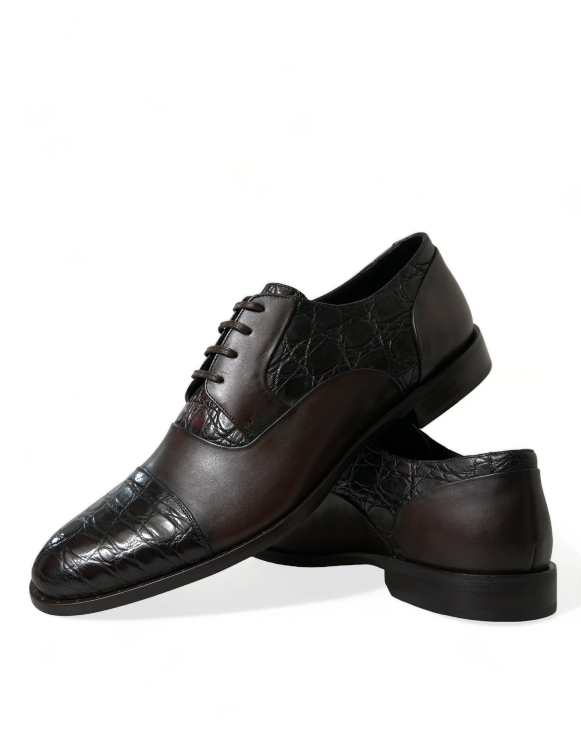 Fashionsarah.com Fashionsarah.com Dolce & Gabbana Brown Exotic Leather Formal Men Dress Shoes