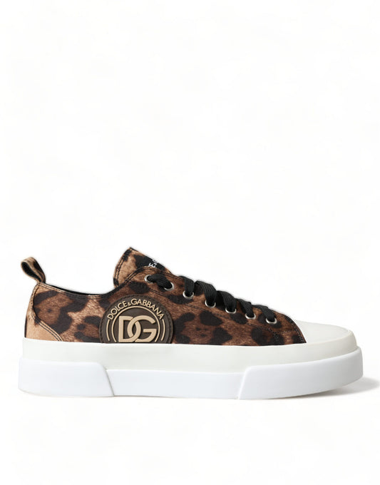 Fashionsarah.com Fashionsarah.com Dolce & Gabbana Brown Leopard Men Sneakers