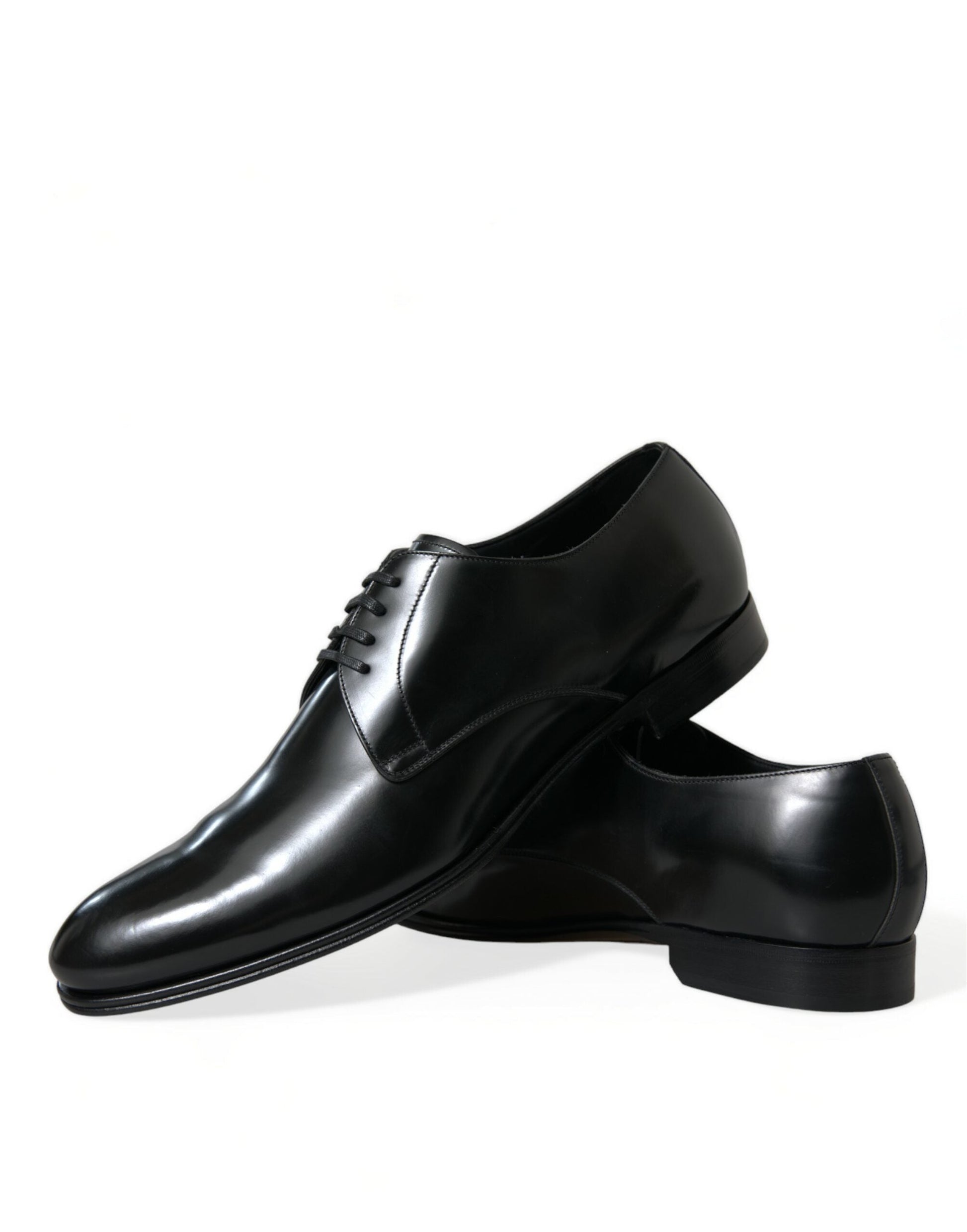 Fashionsarah.com Fashionsarah.com Dolce & Gabbana Black Leather Lace Up Men Dress Derby Shoes