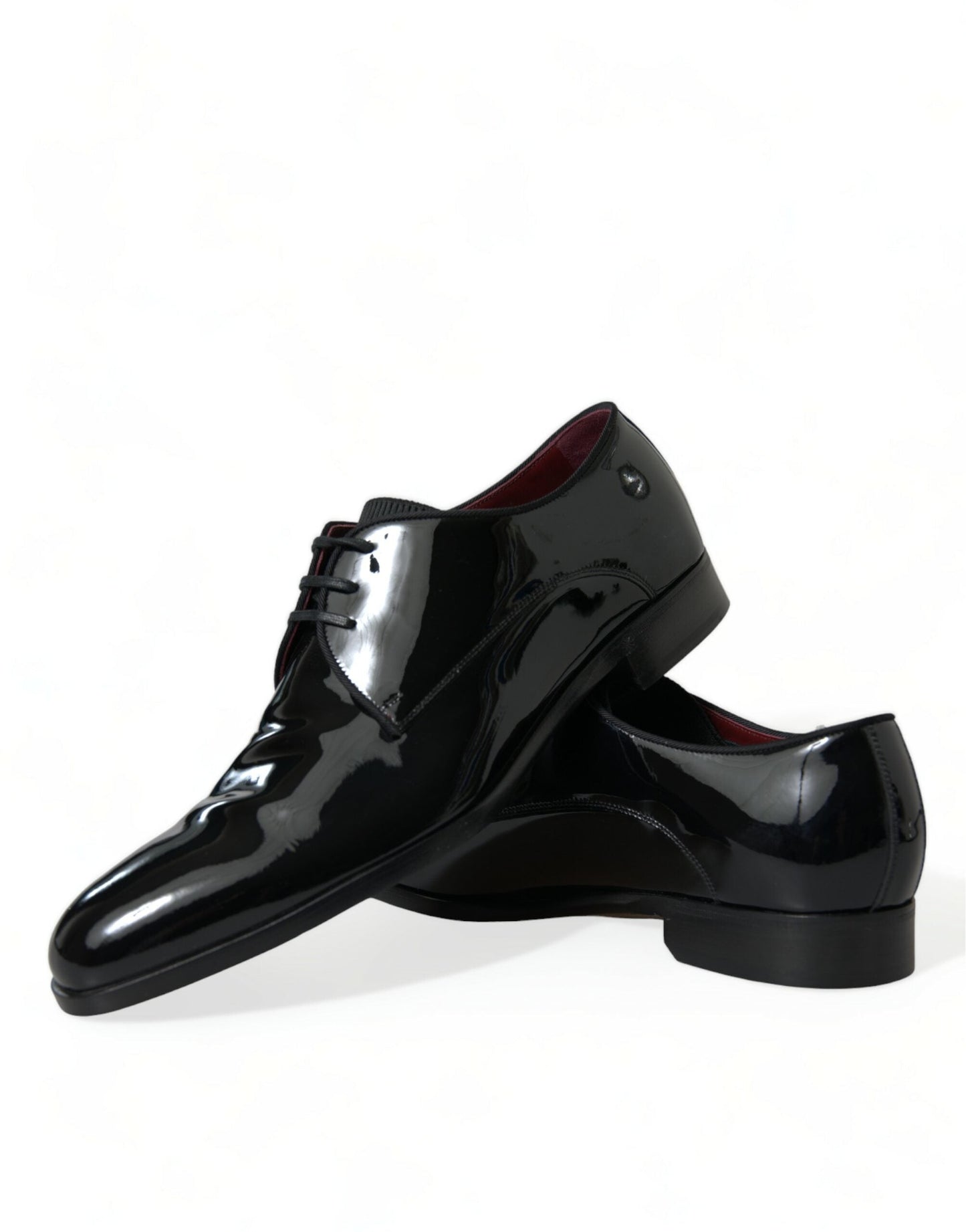 Fashionsarah.com Fashionsarah.com Dolce & Gabbana Black Calfskin Leather Derby Dress Shoes