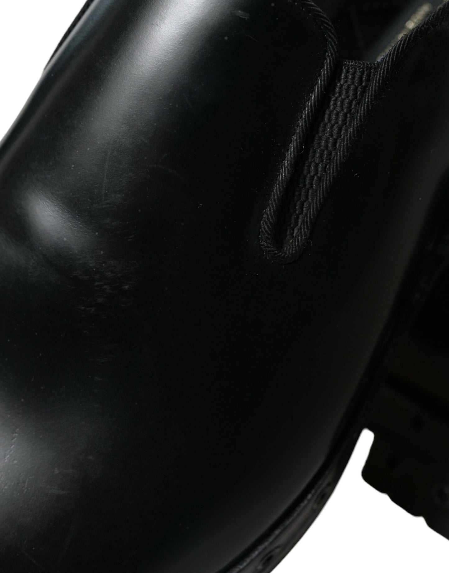 Dolce & Gabbana Black Leather Studded Loafers Dress Shoes | Fashionsarah.com