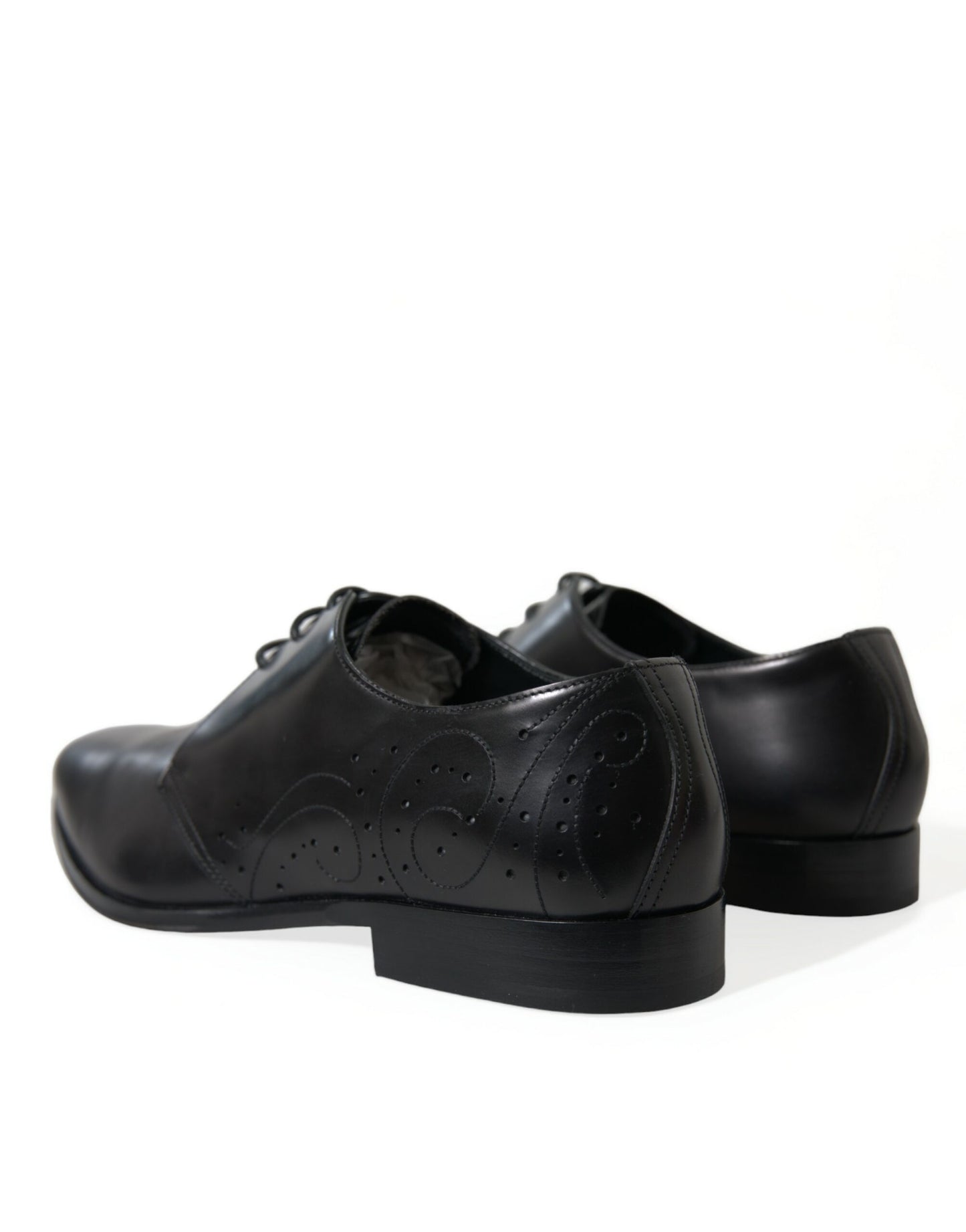 Fashionsarah.com Fashionsarah.com Dolce & Gabbana Black Leather Lace Up Formal Derby Dress Shoes