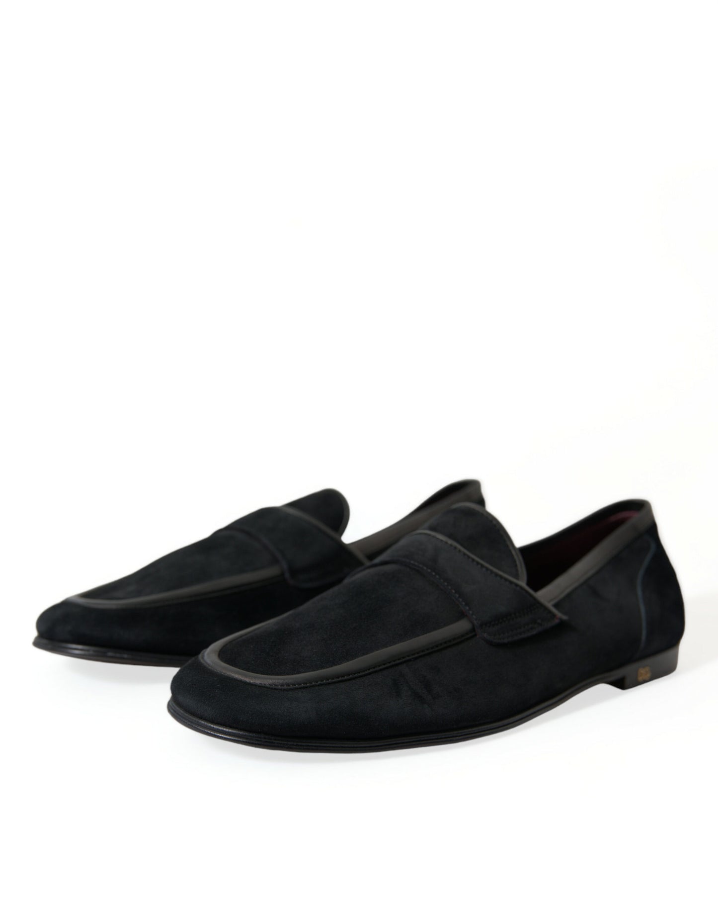 Fashionsarah.com Fashionsarah.com Dolce & Gabbana Black Velvet Slip On Loafers Dress Shoes