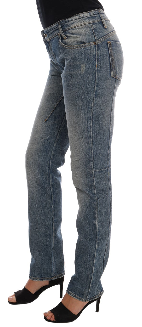 Costume National Chic Blue Slim Fit Designer Jeans | Fashionsarah.com