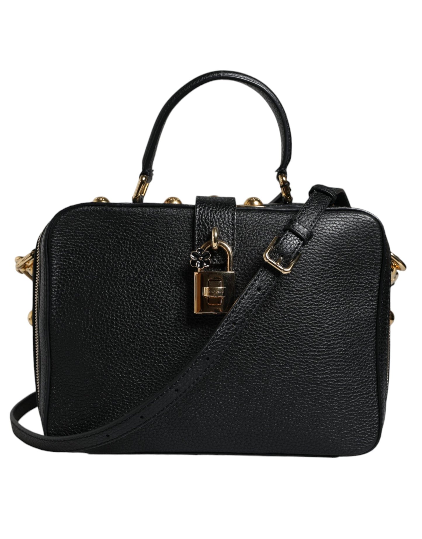 Dolce & Gabbana Black Calfskin Leather Welcome Handbag Bag | Fashionsarah.com