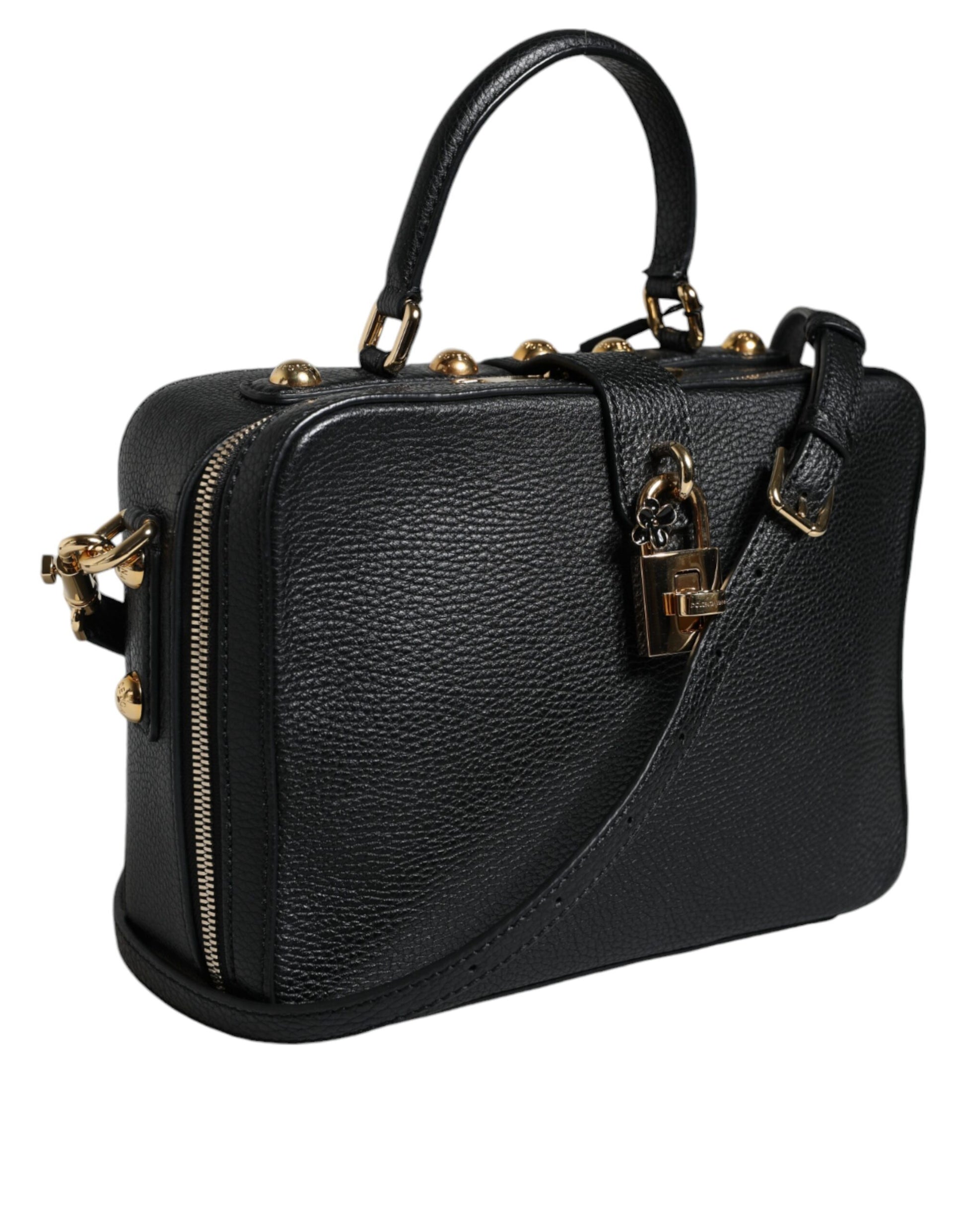 Dolce & Gabbana Black Calfskin Leather Welcome Handbag Bag | Fashionsarah.com