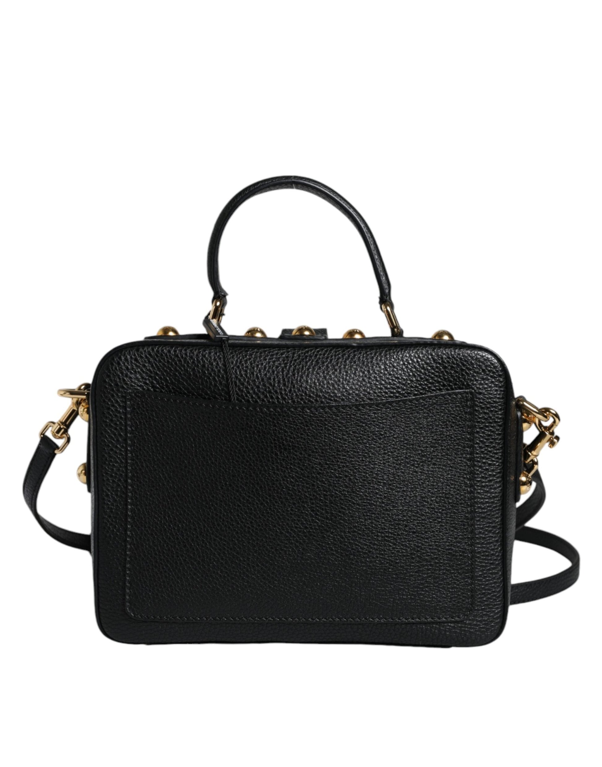 Dolce & Gabbana Black Calfskin Leather Welcome Handbag Bag | Fashionsarah.com