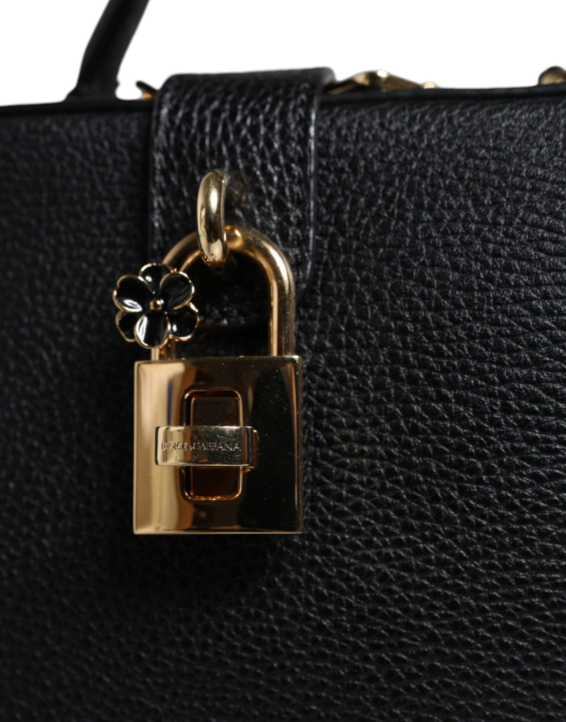 Dolce & Gabbana Black Calfskin Leather Welcome Handbag Bag | Fashionsarah.com