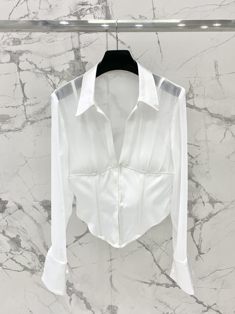 Deep V-Neck Women Shirt Top | Fashionsarah.com