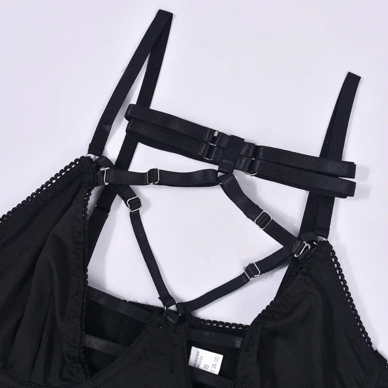 4 Pcs Halter Push Up Bra and Panty Seamless Garters Set | Fashionsarah.com