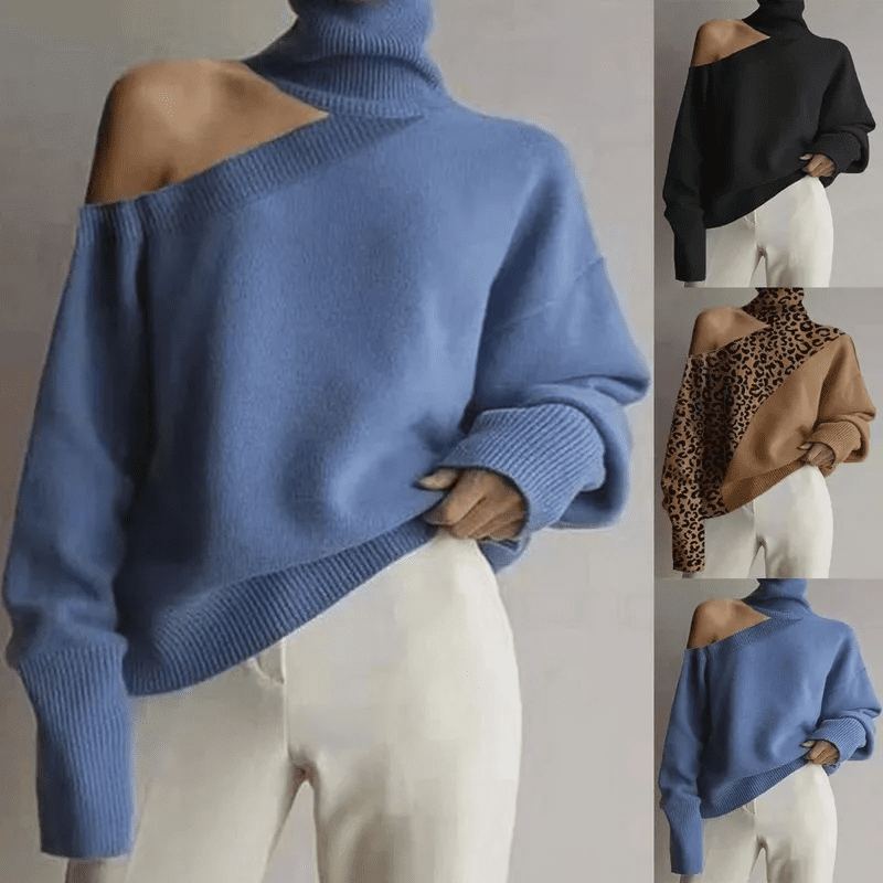Women Off Shoulder Knitted Sweatshirts | Fashionsarah.com