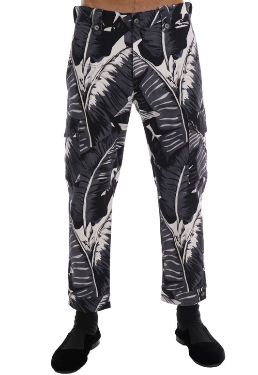 Fashionsarah.com Fashionsarah.com Dolce & Gabbana Elegant Capri Casual Pants in Banana Leaf Print