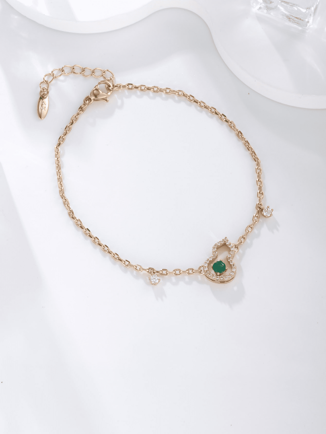 Bracelet cubic zirconia plated 18K gold | Fashionsarah.com