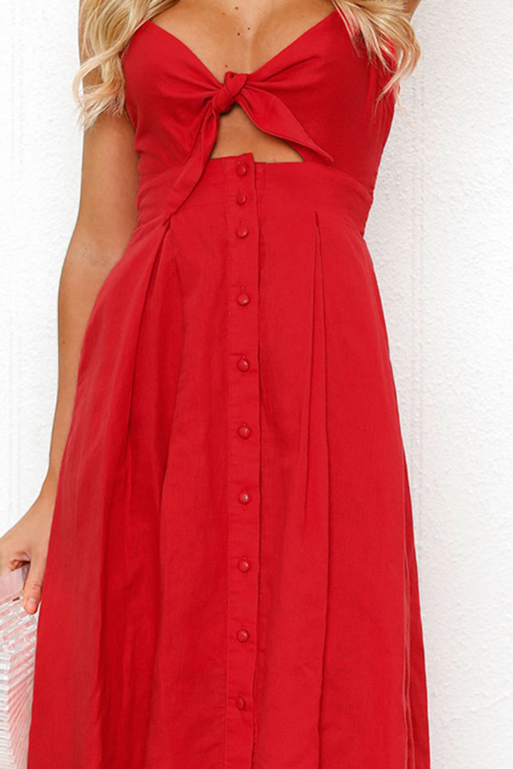 Cutout Smocked Sweetheart Neck Cami Dress | Fashionsarah.com