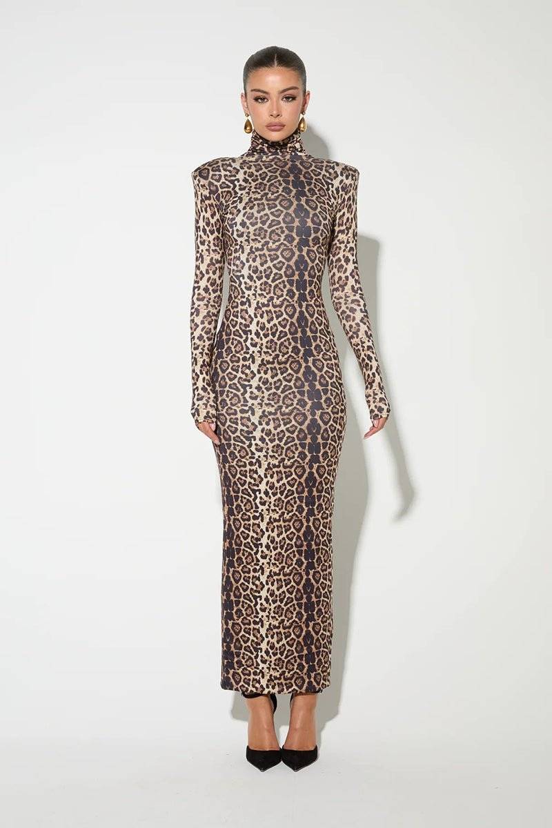 Fashionsarah.com Fashionsarah.com Leopard Print Bodycon Maxi Dress