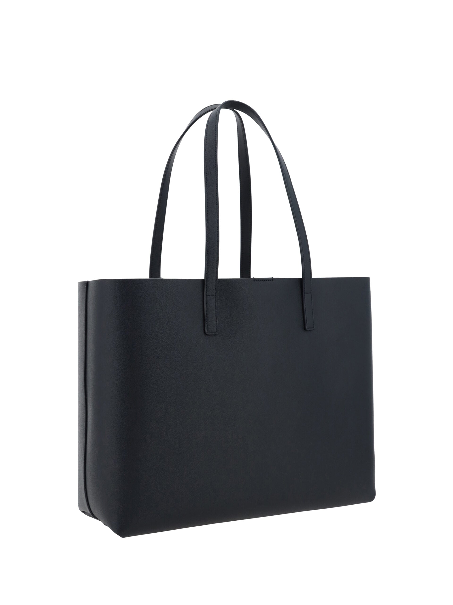 Saint Laurent Black Calf Leather Tote Shoulder Bag | Fashionsarah.com