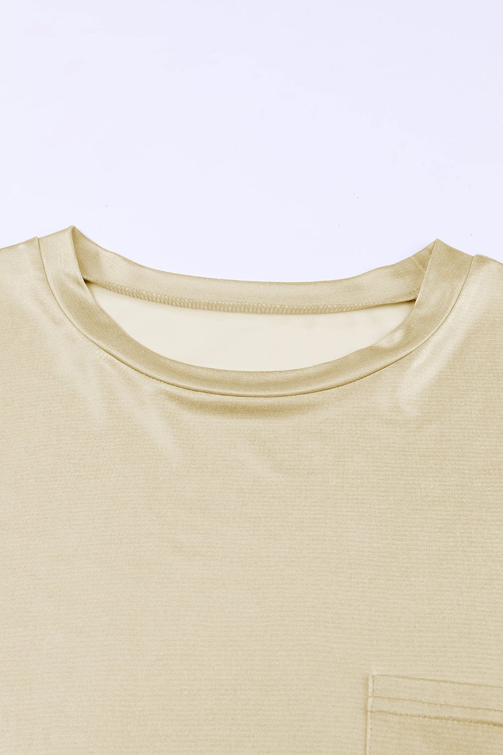 Apricot Chest Pocket Loose Women T Shirt | Fashionsarah.com