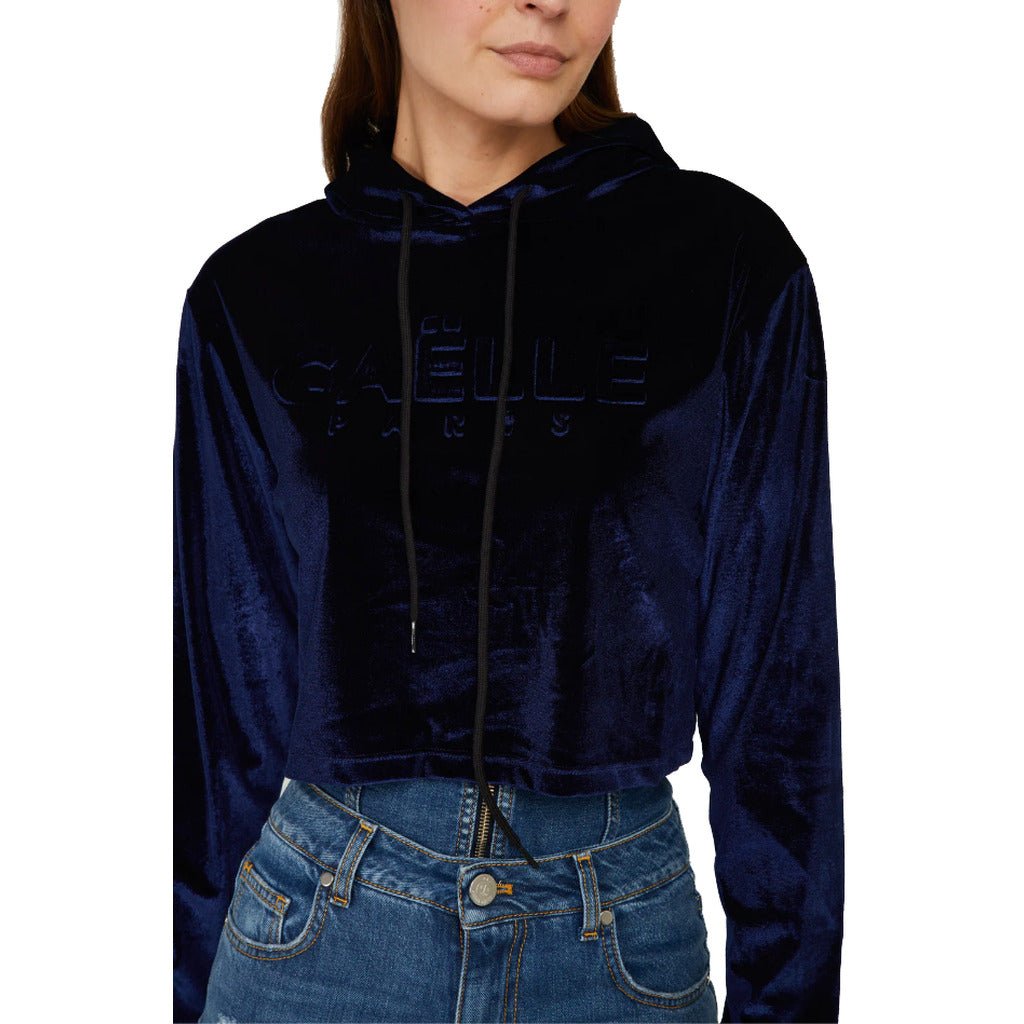 Fashionsarah.com Gaëlle short velvet sweatshirt