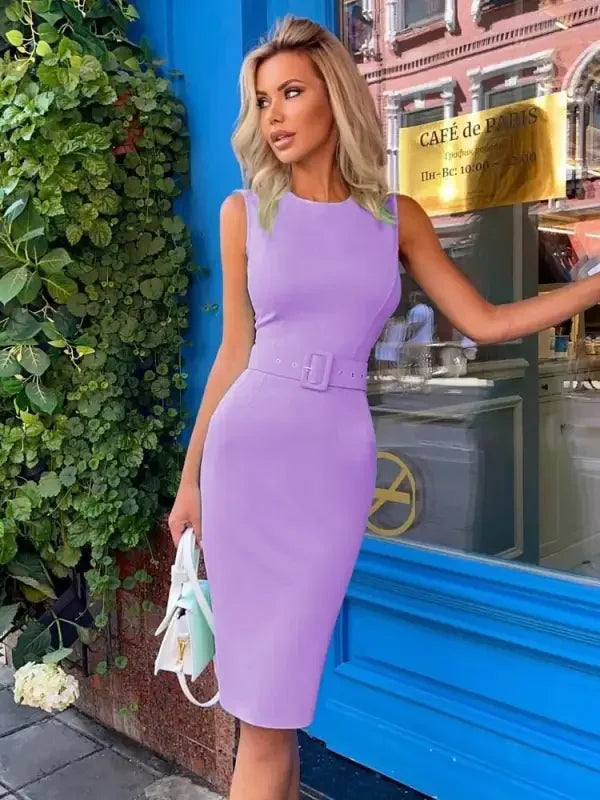 Bandage Elegant Dress with Belt | Fashionsarah.com