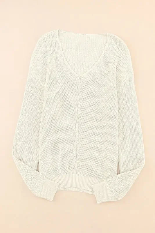 Pink V Neck Women Sweatshirt | Fashionsarah.com