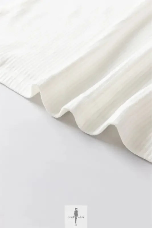 Fashionsarah.com Fashionsarah.com Yellow Flower Puff Sleeve Ribbed Knit Top